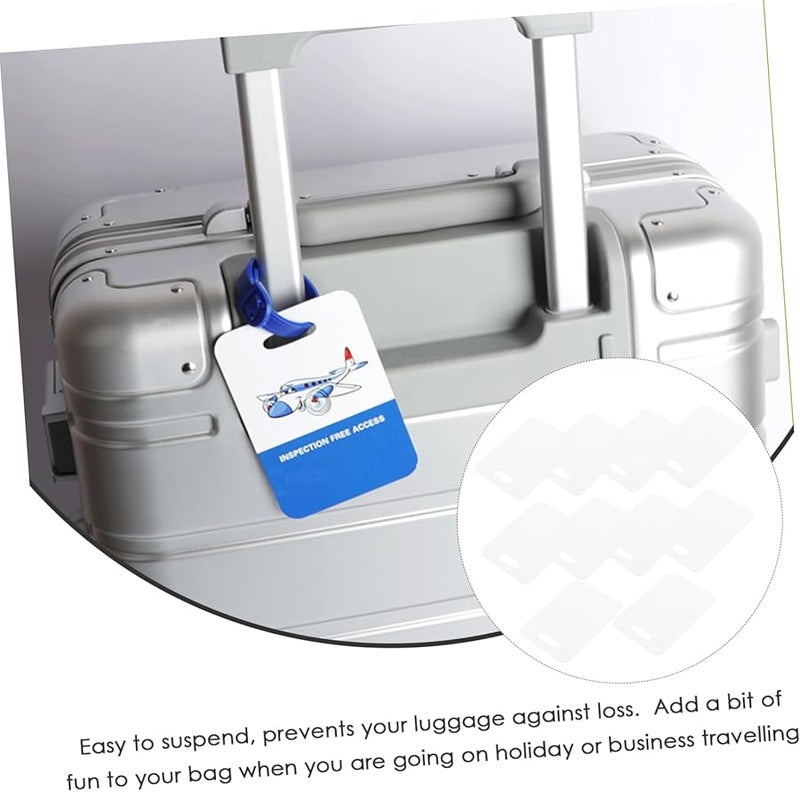 علامات الأمتعة الفارغة المتينة ذات الوجهين 10 قطع مجموعة للحقائب سهلة التعريف - Image 3